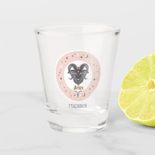 Verre A Shot Nom personnalisé Zodiac Sign Ays