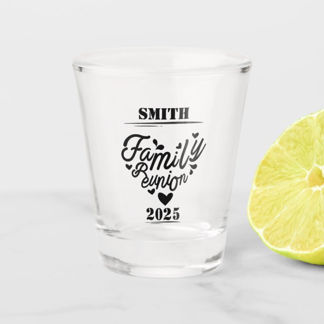 Verre A Shot [Nom] Réunion de famille - [Année] (Devant)