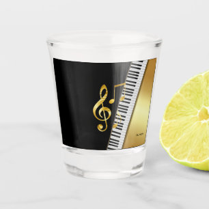 Verre A Shot Notes de Musique, Touches de Piano Élégantes Moder