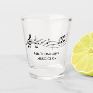 Verre A Shot Notes musicales Bande ou chorale Enseignant Musiqu