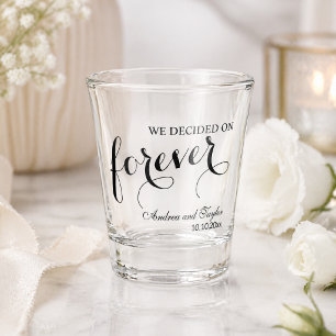 Verre A Shot Nous avons décidé sur Forever Elegant Wedding