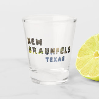 Verre A Shot Nouveau Braunfels colorés TX Allemagne City Topogr