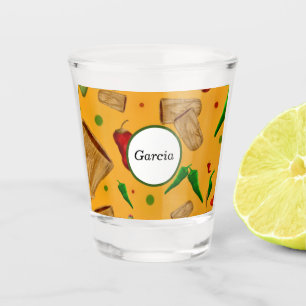 Verre A Shot Nouveau-Mexique Chile rouge et verte Tamales Zia N