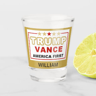 Verre A Shot NOUVEAU : Nom, 2025 Trump-Vance America First