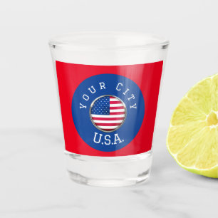 Verre A Shot NOUVEAU ! Verre à shot - États-Unis Personnalisé -