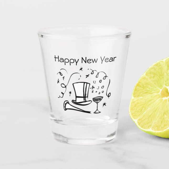 Verre A Shot Nouvel An (Devant)