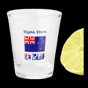 Verre A Shot Nouvelle-Zélande Néo-Zélandais Drapeau Bleu Person