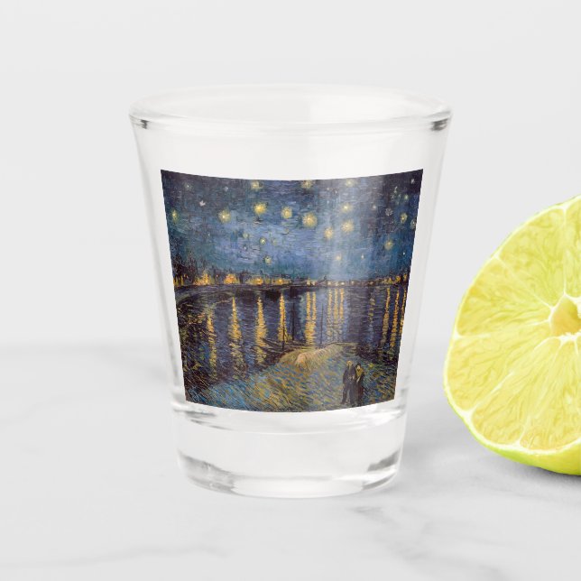 Verre A Shot Nuit étoilée sur le Rhône par Vincent Van Gogh (Devant)
