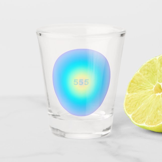 Verre A Shot Numéros d'ange 555 - Nouveaux débuts (Devant)