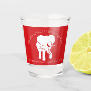 Verre A Shot Objet superflu sur le texte rouge de coutume