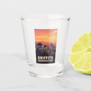 Verre A Shot Observatoire Griffith vintage Los Angeles coucher 