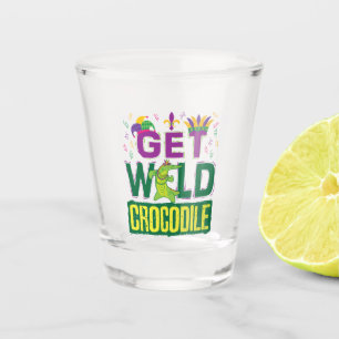 Verre A Shot Obtenez le crocodile sauvage Mardi Gras Alligator