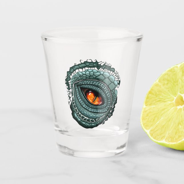 Verre A Shot Œil de prédateur reptile primitif (Devant)