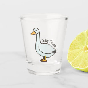 Verre A Shot Oie drôle, amoureux d'oie, oie idiote