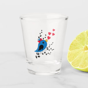 Verre A Shot Oiseau bleu