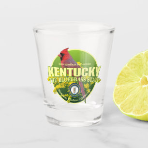 Verre A Shot Oiseau et fleur d'état du Kentucky