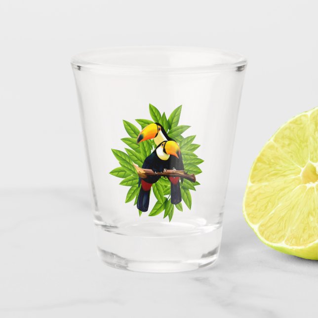 Verre A Shot Oiseaux exotiques (Devant)