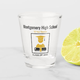 Verre A Shot Or noir fait sur commande de réunion scolaire