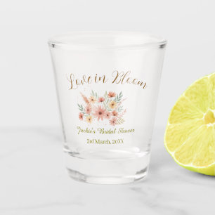 Verre A Shot Orange boho amour en fleurs nom de la douche de ma