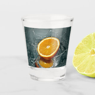 Verre A Shot orange juteuse positive pour l'humeur vitaminée