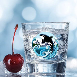 Verre A Shot Orca Killer Whale Blue Ocean