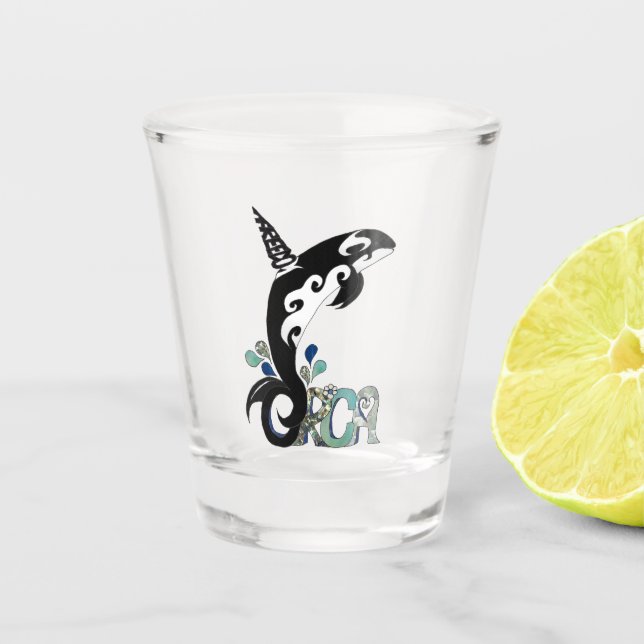 Verre A Shot Orca Liberté Art Vitre (Devant)