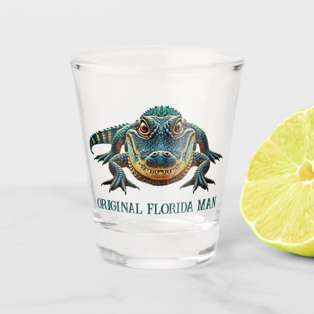 Verre A Shot Original Florida Man avec Alligator (Devant)