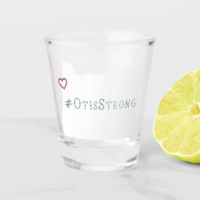 Verre A Shot Otis Strong Rope Coeur Blanc (Devant)