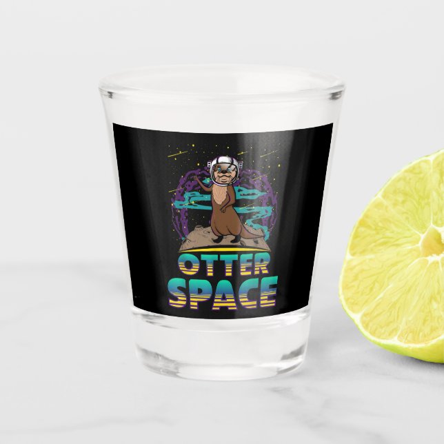 Verre A Shot Otter Space Cute Funny Otter Lover Lover Don (Devant)