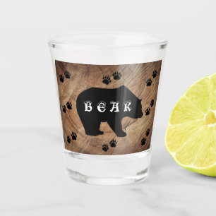 Verre A Shot Ours Noir Et Paniers Ours