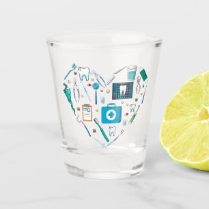 Verre A Shot Outil dentaire amusant Coeur