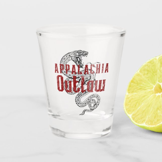 Verre A Shot Outlaw de Redneck Appalachia (Devant)