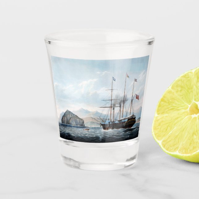 Verre A Shot P&O vapeur Bentinck 1844 (Devant)
