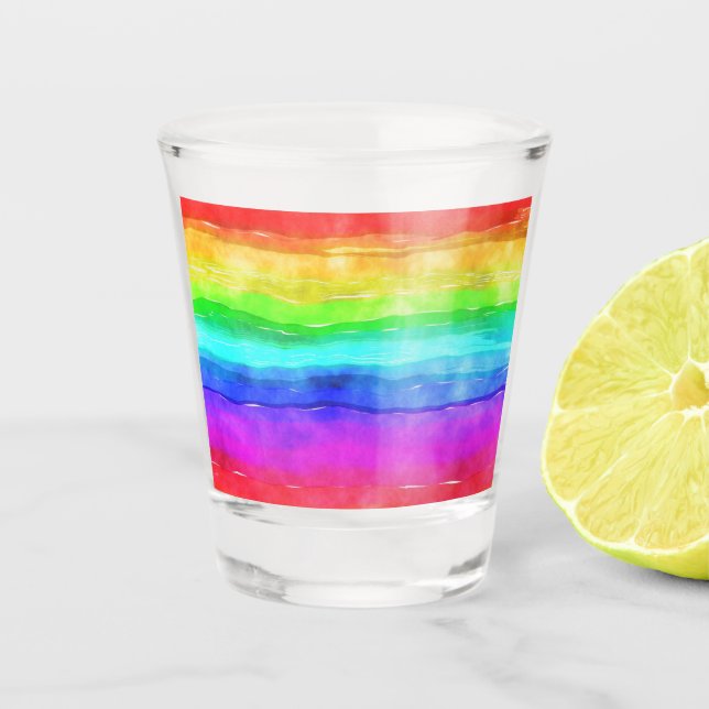 Verre A Shot Painted Rainbow (Devant)