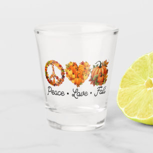 Verre A Shot Paix, Amour, Automne - Vibes d'automne douillettes