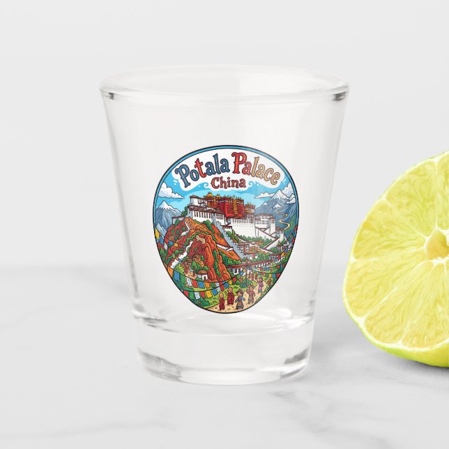 Verre A Shot Palais Potala Chine (Devant)