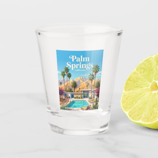 Verre A Shot Palm Springs Californie (Devant)