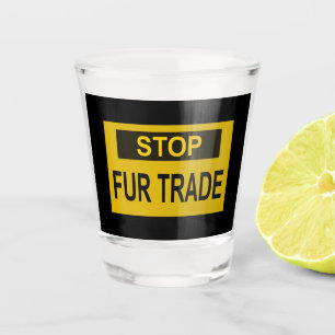 Verre A Shot Panneau commercial Stop Fur jaune