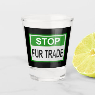 Verre A Shot Panneau commercial Stop Fur vert
