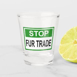 Verre A Shot Panneau commercial Stop Fur vert