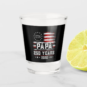 Verre A Shot Papa américain drapeau 250 ans 4 juillet Gran