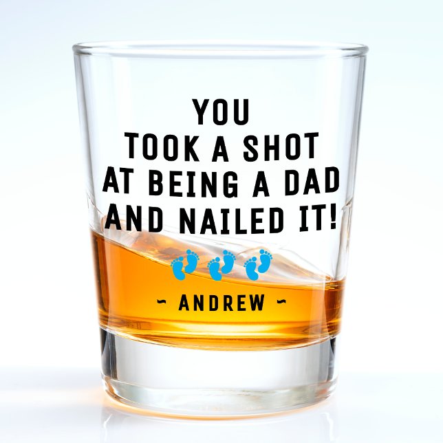 Verre A Shot Papa Baby Feet (Dad Baby Feet Shot Glass
)
