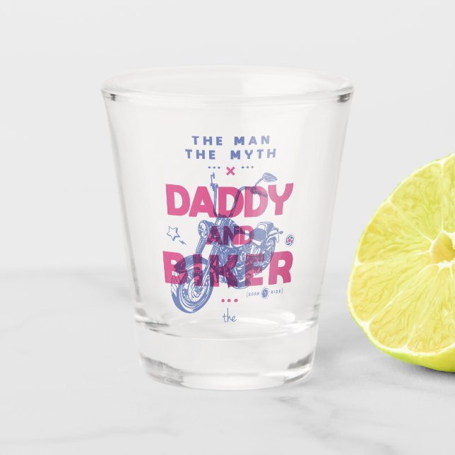 Verre A Shot Papa et moker l'homme le mythe la légende (Devant)