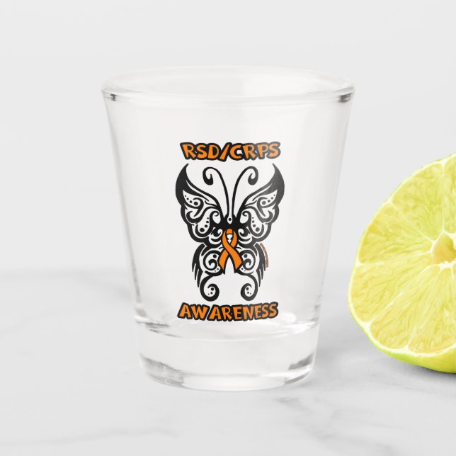 Verre A Shot Papillon/Tribal...RSD/CRPS (Devant)