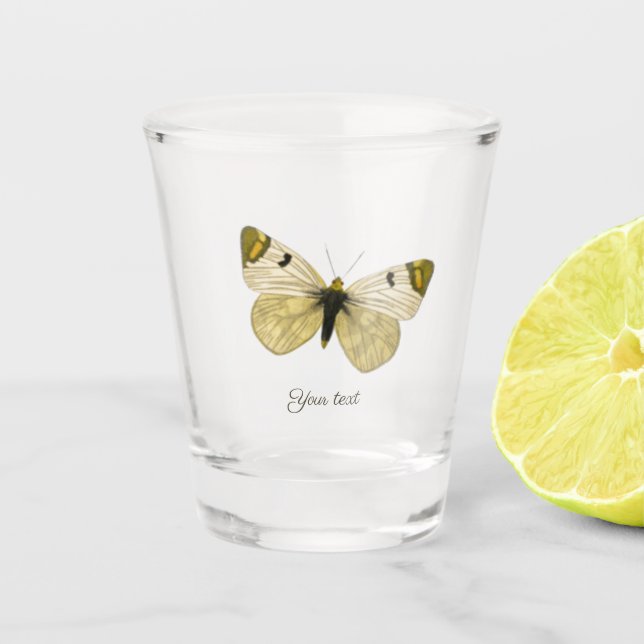 Verre A Shot Papillon vintage personnalisé simple nettoyage (Devant)