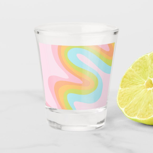 Verre A Shot Pâque arc-en-ciel pastel (Devant)