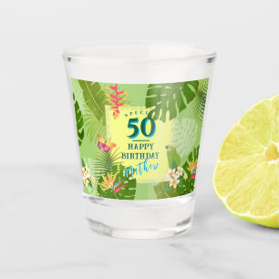 Verre A Shot Paradis Tropical Anniversaire Annuel Vert