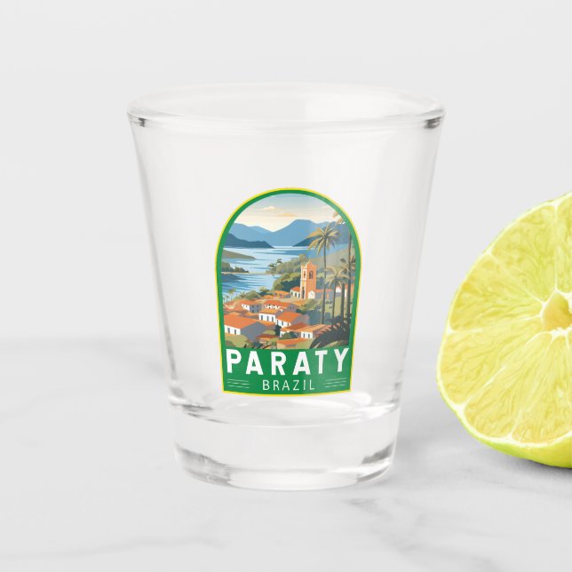Verre A Shot Paraty Brésil Travel Art Vintage (Devant)