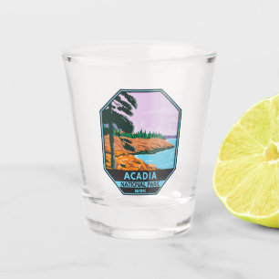 Verre A Shot Parc national Acadia Maine Bar Harbour Vintage