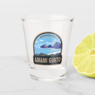 Verre A Shot Parc national Amami Gunto Japon Voyage Art Vintage